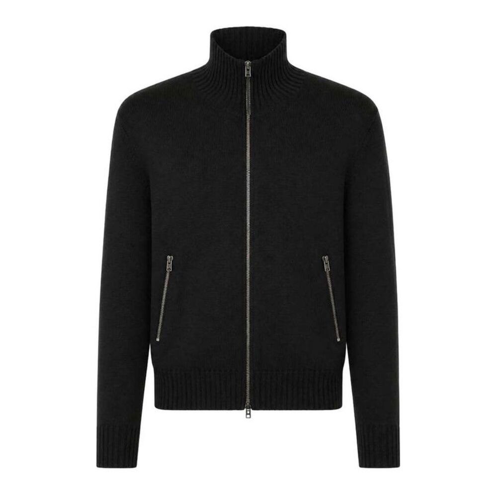 Tom Ford Men Zip-Up Cardigan In Mérinos Wool
